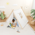 Load image into Gallery viewer, Kids Indoor Play Tent in Natural Wood
