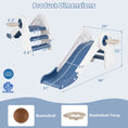 Load image into Gallery viewer, 3 in 1 Toddler Slide Baby Slide Climber Playset with Basketball Hoop and Basketball
