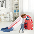 Load image into Gallery viewer, 3 in 1 Toddler Slide Baby Slide Climber Playset with Basketball Hoop and Basketball
