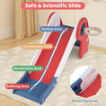 Load image into Gallery viewer, 3 in 1 Toddler Slide Baby Slide Climber Playset with Basketball Hoop and Basketball
