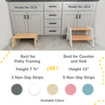 Load image into Gallery viewer, 2-Step Wooden Stool for Kids
