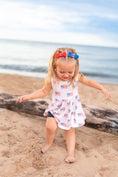 Load image into Gallery viewer, 4th of July Flag Print Bamboo Peplum Top & Bike Shorts
