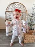 Load image into Gallery viewer, Candy Cane Lane Bamboo Zippy Pajamas
