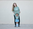 Load image into Gallery viewer, Farm Fresh Christmas Trees Sweatshirt Romper - Sage
