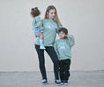 Load image into Gallery viewer, Farm Fresh Christmas Trees Sweatshirt Romper - Sage
