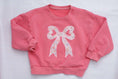 Load image into Gallery viewer, Applique Floral Bow Crewneck Sweatshirt
