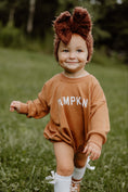 Load image into Gallery viewer, Pumpkin Sweatshirt Romper - Cream or Orange
