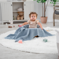 Load image into Gallery viewer, Baby Waffle Blankets in Pacific Blue
