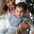 Load image into Gallery viewer, Muslin Bibs in Pacific Blue
