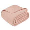 Load image into Gallery viewer, Adult Muslin Blanket in Blush
