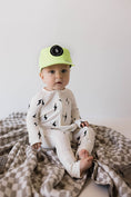 Load image into Gallery viewer, Bamboo Zip Pajamas | White & Black Lightning Bolt
