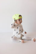 Load image into Gallery viewer, Bamboo Zip Pajamas | White & Black Lightning Bolt
