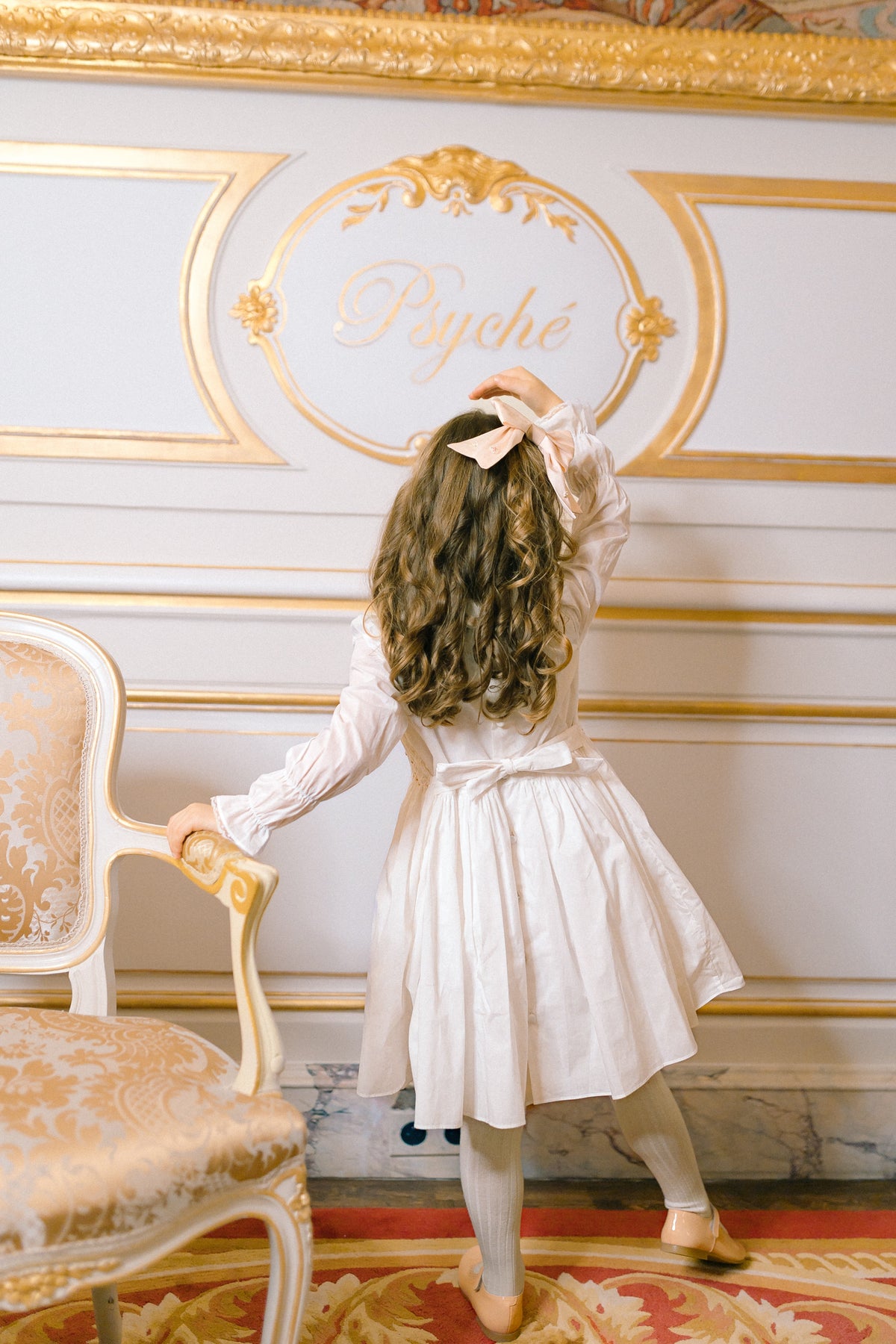 MARIE ANTOINETTE WHITE SMOCKED DRESS