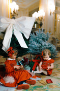 Load image into Gallery viewer, SARAH BUBBLE RUBY SMOCKED ROMPER
