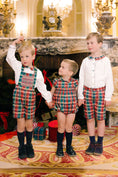 Load image into Gallery viewer, VICTOIRE TARTAN SMOCKED ROMPER
