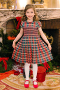 Load image into Gallery viewer, VICTOIRE TARTAN SMOCKED DRESS
