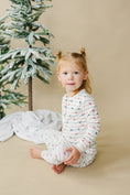 Load image into Gallery viewer, Tied with a Bow Christmas 2pc Henley Bamboo Pajamas
