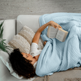 Load image into Gallery viewer, Adult Muslin Blanket in Sky Blue
