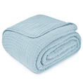 Load image into Gallery viewer, Adult Muslin Blanket in Sky Blue
