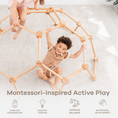 Load image into Gallery viewer, Wooden Climber for Kids in Natural Wood
