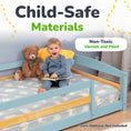 Load image into Gallery viewer, Twin Montessori Floor Bed with Safety Guardrails
