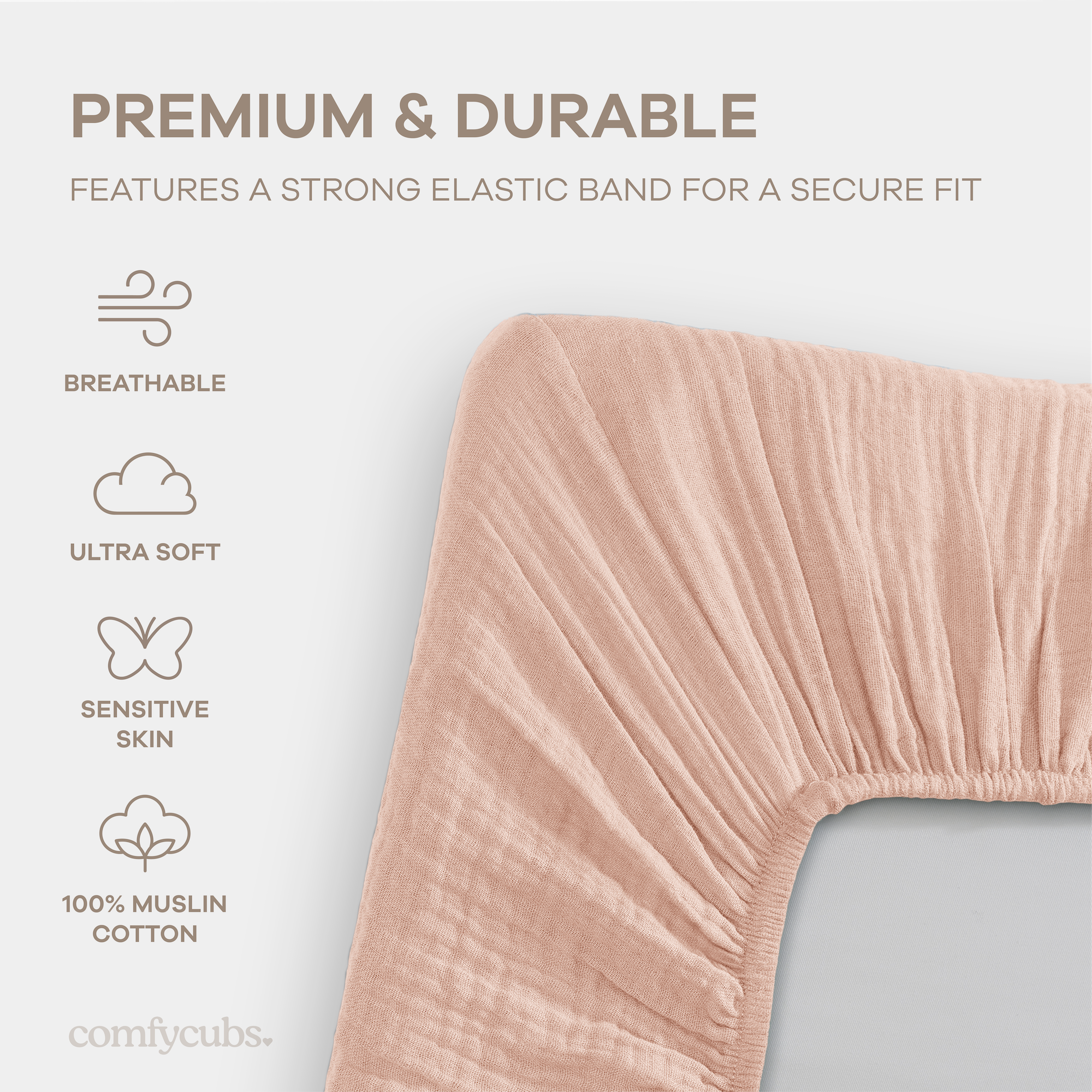 Muslin Fitted Bassinet Crib Sheet