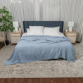 Load image into Gallery viewer, Adult Waffle Blankets in Pacific Blue
