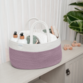 Load image into Gallery viewer, Rope Diaper Caddy in Mauve
