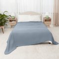 Load image into Gallery viewer, Adult Muslin Blanket in Pacific Blue
