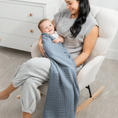 Load image into Gallery viewer, Baby Muslin Blanket in Pacific Blue
