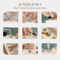 Load image into Gallery viewer, Busy Board Toy Truck Set for 3+ in Natural Wood
