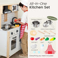 Load image into Gallery viewer, Tiny Land® Interactive Play Kitchen with Sounds & Cookware
