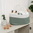 Load image into Gallery viewer, Rope Diaper Caddy in Sage
