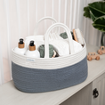 Load image into Gallery viewer, Rope Diaper Caddy in Pacific Blue
