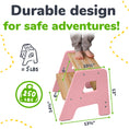 Load image into Gallery viewer, 2-Step Wooden Stool for Kids
