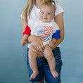 Load image into Gallery viewer, 4th of July Checker Smiley T-Shirt Romper
