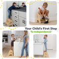 Load image into Gallery viewer, 2-Step Wooden Stool for Kids
