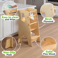 Load image into Gallery viewer, Adjustable Toddler Kitchen Tower with Safety Bars
