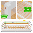 Load image into Gallery viewer, Twin Montessori Floor Bed with Safety Guardrails
