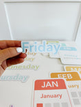 Load image into Gallery viewer, Days, Months, Seasons Flashcards and Magnets
