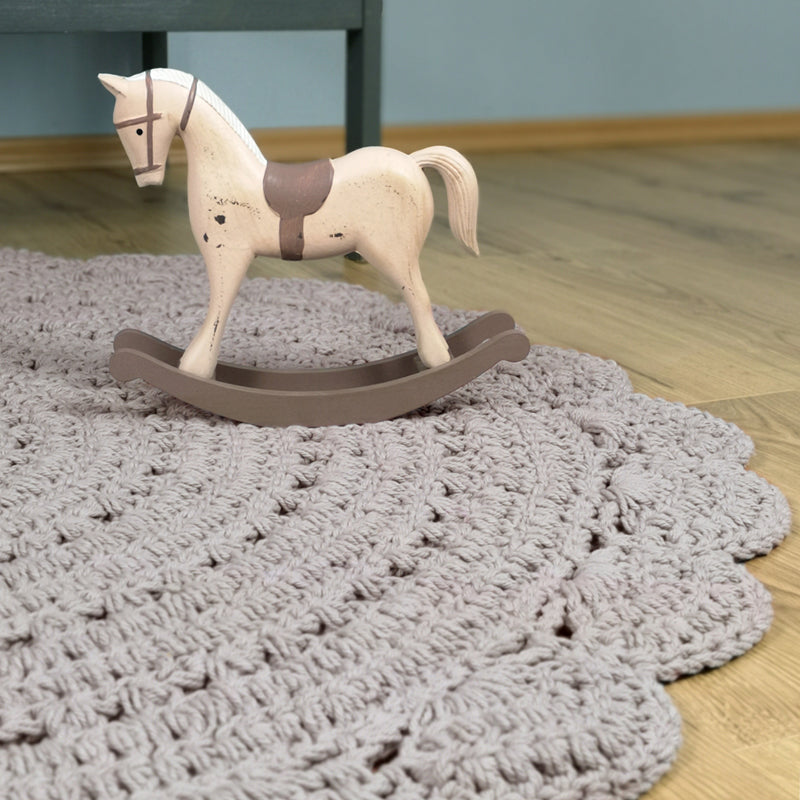 ALMA LINEN hand crochet children's rug