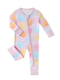 Load image into Gallery viewer, Posh TOT Pastel Seashell Bamboo Baby Convertible Zippy Romper
