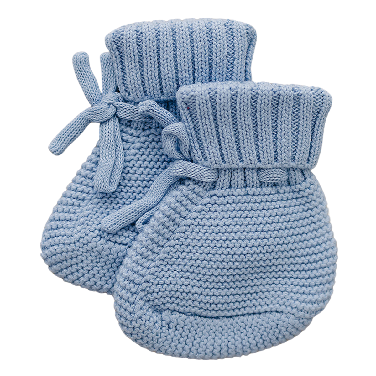 French Blue Knit Booties