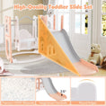 Load image into Gallery viewer, 7-in-1 Toddler Swing and Slide Set L-shaped with Ladder and Basketball Hoop
