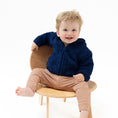 Load image into Gallery viewer, Chenille - Navy Hooded Jacket
