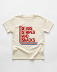 Load image into Gallery viewer, STARS STRIPES & SNACKS TEE - VINTAGE CREAM
