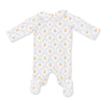 Load image into Gallery viewer, Pretty Pumpkin Trellis - Smocked Peter Pan Snap Footie
