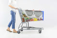Load image into Gallery viewer, Baby Shopping Cart Hammock | Gray/Aqua
