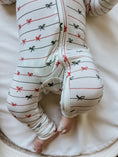 Load image into Gallery viewer, Tied with a Bow Christmas Bamboo Zippy Pajamas
