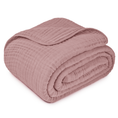 Load image into Gallery viewer, Adult Muslin Blanket in Mauve
